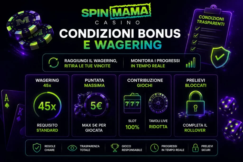 Condizioni bonus e wagering
